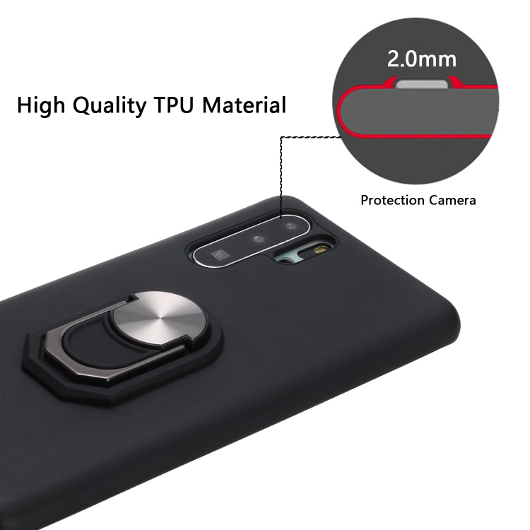 For Huawei P30 Pro Black Armor PC + TPU Shockproof Protective Case with Ring Holder