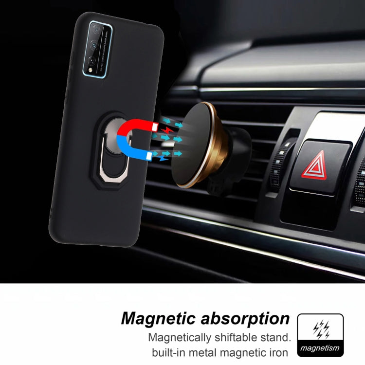 For Huawei Honor Play4T Pro Black Armor PC + TPU Shockproof Protective Case with Ring Holder(Red)