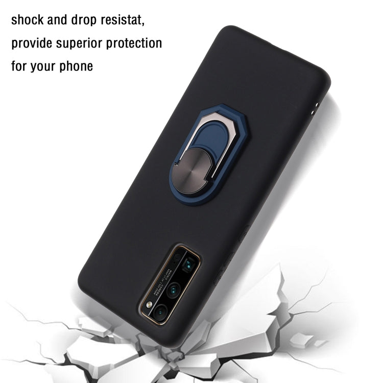 For Huawei Honor 30 Pro Black Armor PC + TPU Shockproof Protective Case with Ring Holder