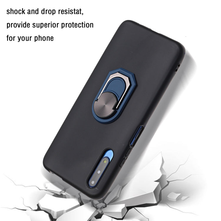 For Huawei Honor 9X / Honor 9X Pro / Y9s / P smart Pro Black Armor PC + TPU Shockproof Protective Case with Ring Holder