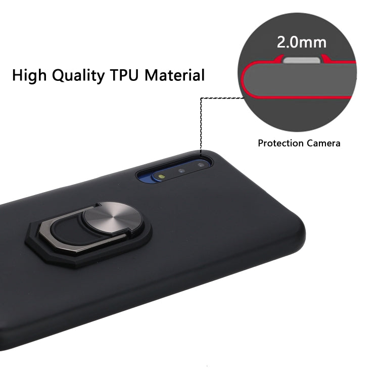 For Huawei Honor 9X / Honor 9X Pro / Y9s / P smart Pro Black Armor PC + TPU Shockproof Protective Case with Ring Holder