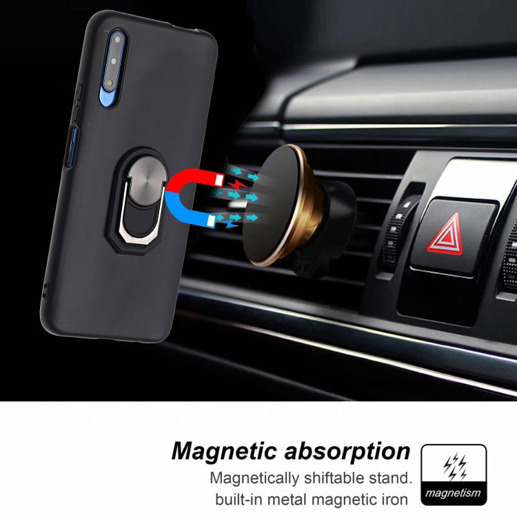 For Huawei Honor 9X / Honor 9X Pro / Y9s / P smart Pro Black Armor PC + TPU Shockproof Protective Case with Ring Holder