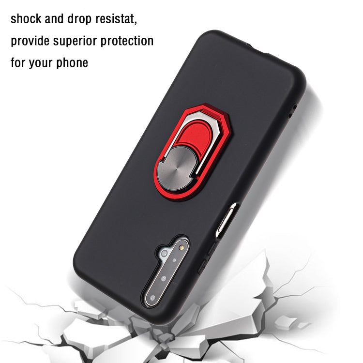 For Huawei Honor 20 / Honor 20S / nova 5T Black Armor PC + TPU Shockproof Protective Case with Ring Holder