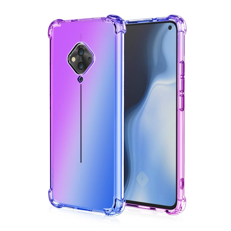 For Vivo S5 Four-Corner Airbag Shockproof Gradient Color Clear TPU Case