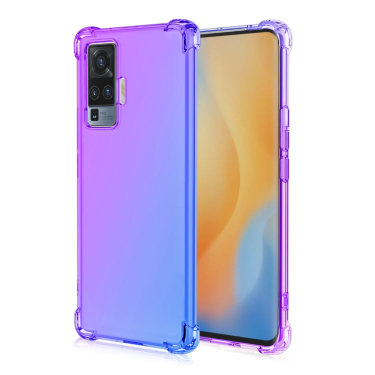 For Vivo X50 Pro Four-Corner Airbag Shockproof Gradient Color Clear TPU Case