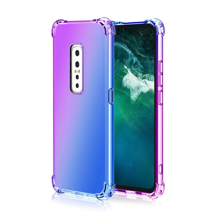 For Vivo V17 Pro Four-Corner Airbag Shockproof Gradient Color Clear TPU Case