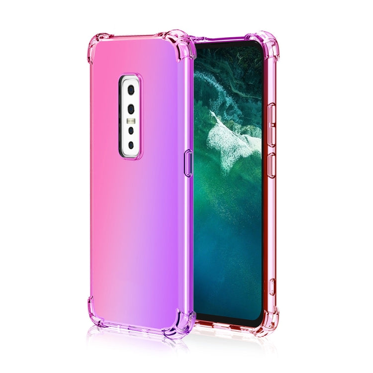 For Vivo V17 Pro Four-Corner Airbag Shockproof Gradient Color Clear TPU Case