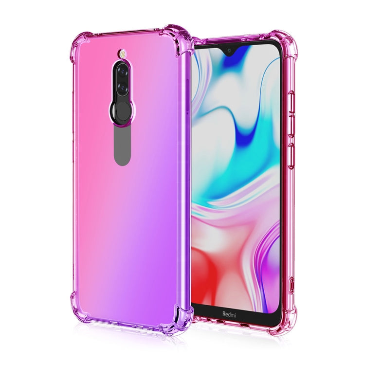 For Xiaomi Redmi 8 Four-Corner Airbag Shockproof Gradient Color TPU Protective Case
