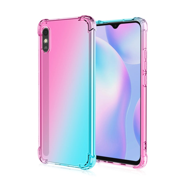 For Xiaomi Redmi 9A Four-Corner Airbag Shockproof Gradient Color TPU Protective Case