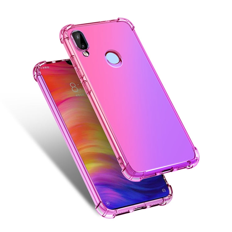 For Xiaomi Redmi Note 7 Four-Corner Airbag Shockproof Gradient Color TPU Protective Case
