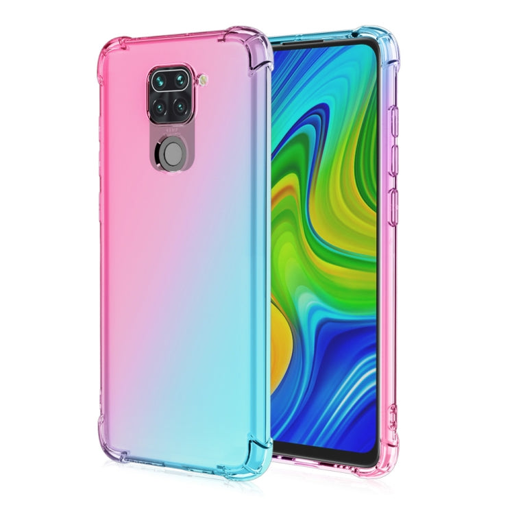 For Xiaomi Redmi Note 9 Four-Corner Airbag Shockproof Gradient Color TPU Protective Case