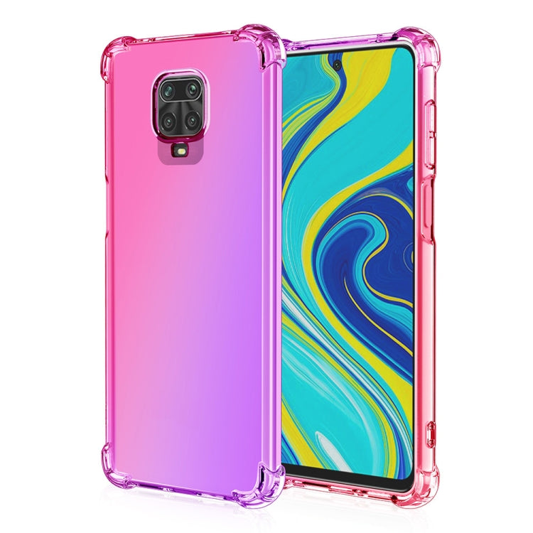 For Xiaomi Redmi Note 9S Four-Corner Airbag Shockproof Gradient Color TPU Protective Case