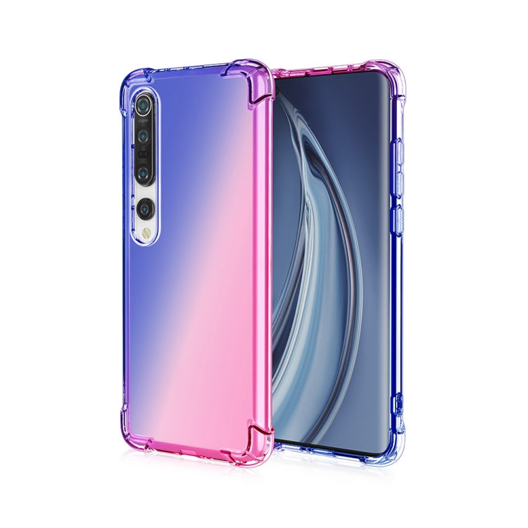For Xiaomi Mi 10 Four-Corner Airbag Shockproof Gradient Color TPU Protective Case