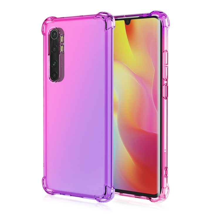 For Xiaomi Mi Note 10 Lite Four-Corner Airbag Shockproof Gradient Color TPU Protective Case