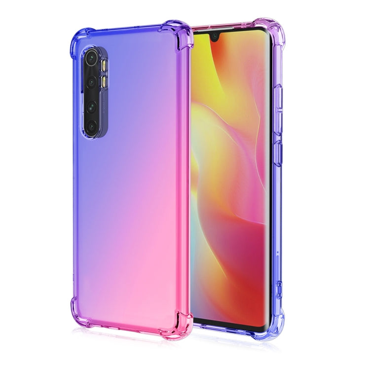 For Xiaomi Mi Note 10 Lite Four-Corner Airbag Shockproof Gradient Color TPU Protective Case