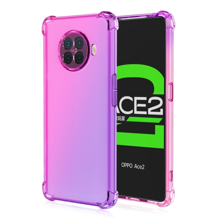 For Oppo Ace2 Four-Corner Airbag Shockproof Gradient Color Clear TPU Case