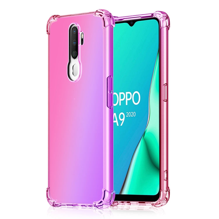 For Oppo A9 (2020) / A5 (2020) / A11x Four-Corner Airbag Shockproof Gradient Color Clear TPU Case