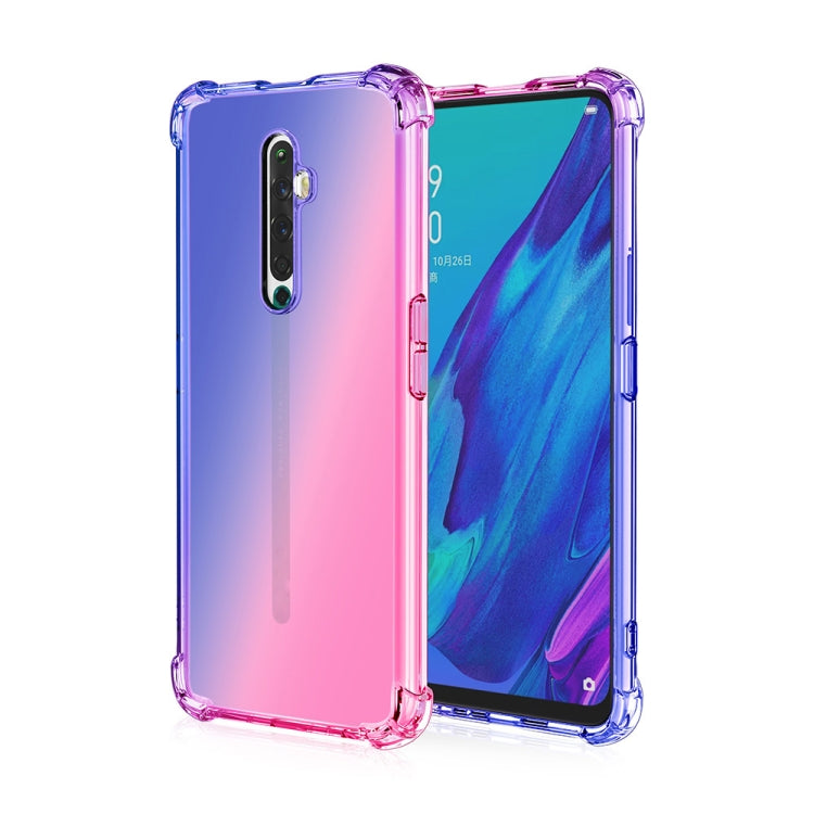 For Oppo Reno2 Four-Corner Airbag Shockproof Gradient Color Clear TPU Case
