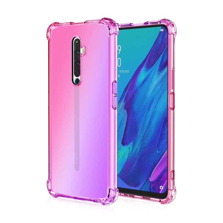 For Oppo Reno2 F / Reno2 Z Four-Corner Airbag Shockproof Gradient Color Clear TPU Case
