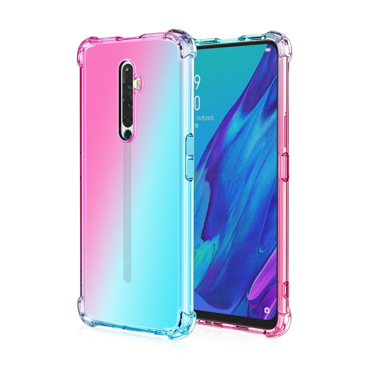 For Oppo Reno2 F / Reno2 Z Four-Corner Airbag Shockproof Gradient Color Clear TPU Case