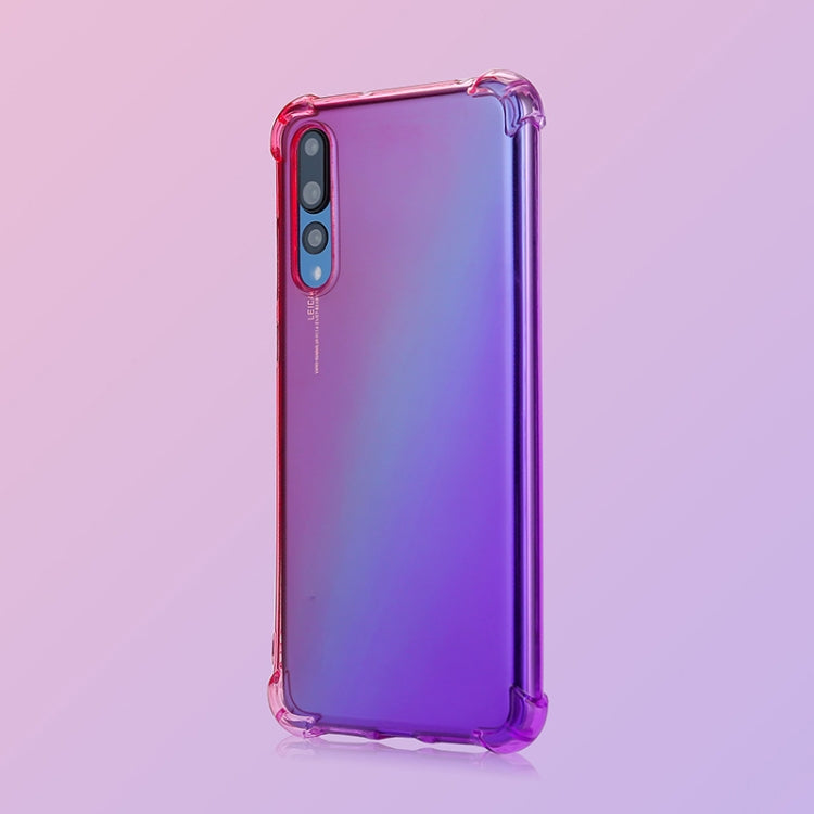 For Huawei P20 Pro Four-Corner Airbag Shockproof Gradient Color TPU Protective Case