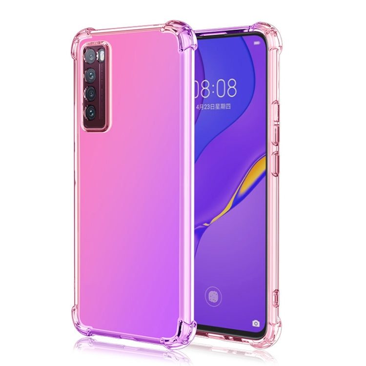 For Huawei nova 7 5G Four-Corner Airbag Shockproof Gradient Color TPU Protective Case