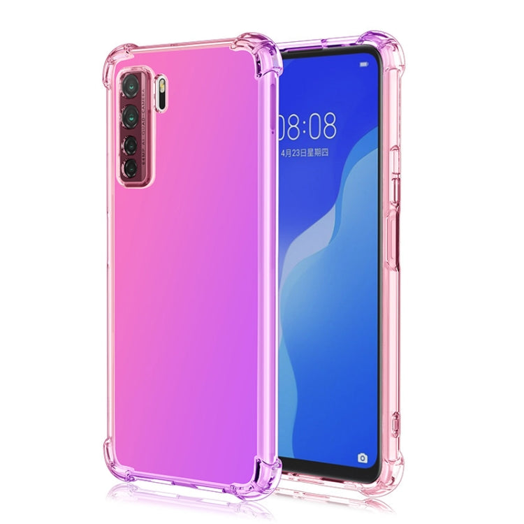 For Huawei nova 7 SE Four-Corner Airbag Shockproof Gradient Color TPU Protective Case