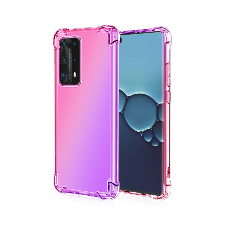 For Huawei P40 Four-Corner Airbag Shockproof Gradient Color TPU Protective Case