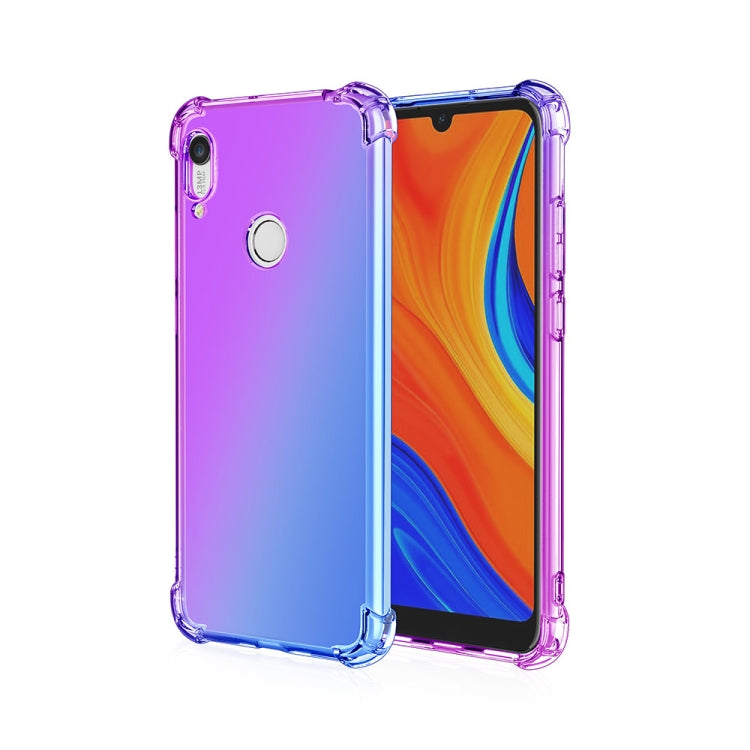 For Huawei Y6s 2019 Four-Corner Airbag Shockproof Gradient Color TPU Protective Case