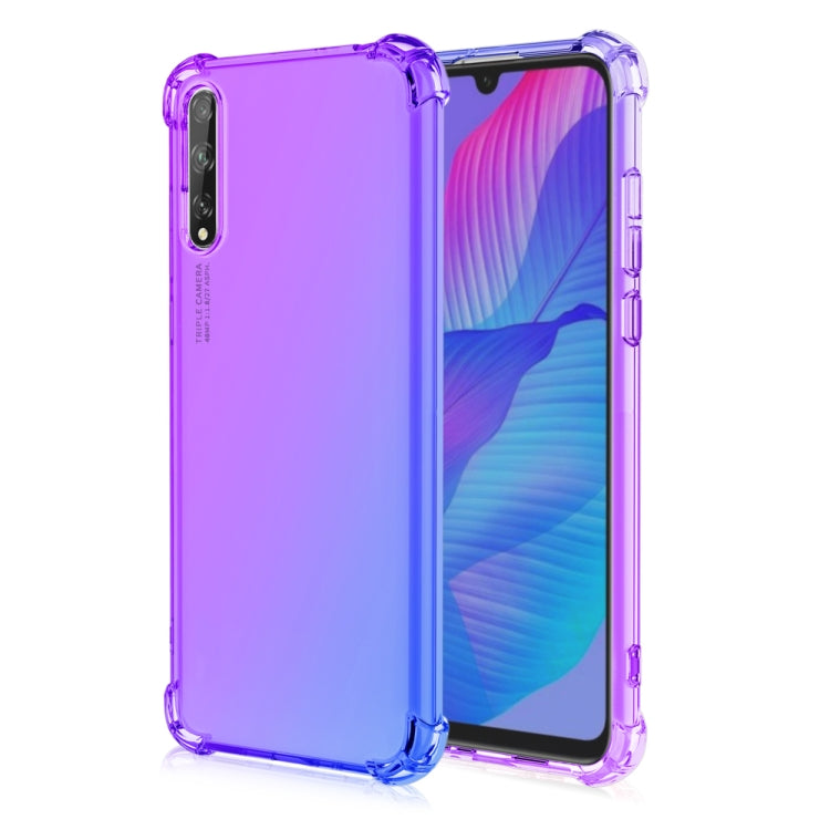 For Huawei Y8p / Enjoy 10s Four-Corner Airbag Shockproof Gradient Color TPU Protective Case