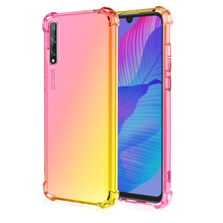 For Huawei Y8p / Enjoy 10s Four-Corner Airbag Shockproof Gradient Color TPU Protective Case