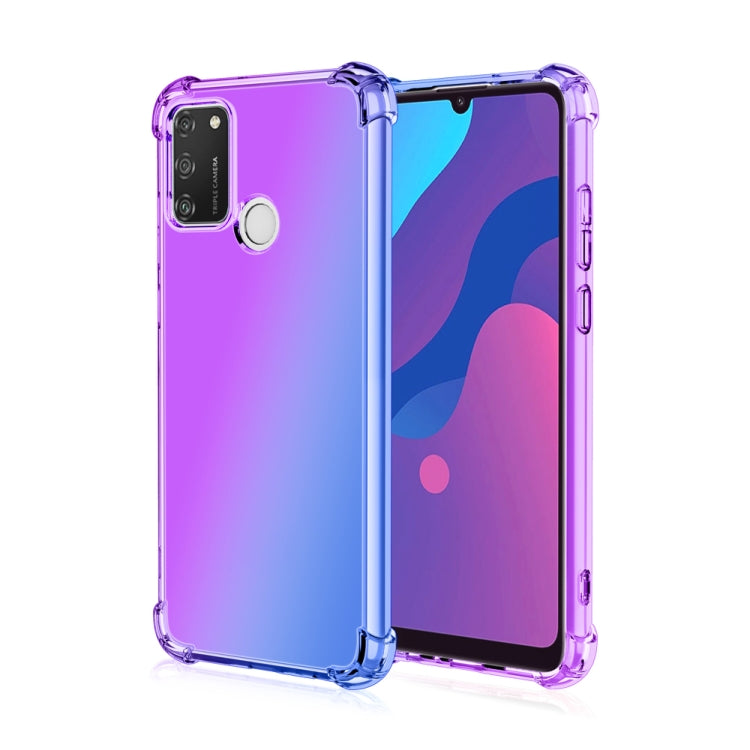For Huawei Honor 9A Four-Corner Airbag Shockproof Gradient Color TPU Protective Case