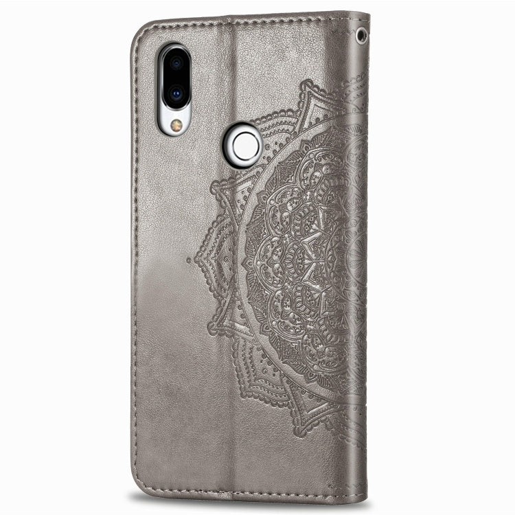 For Meizu Note 9 Halfway Mandala Embossing Pattern Horizontal Flip PU Leather Case with Card Slots & Holder & Wallet