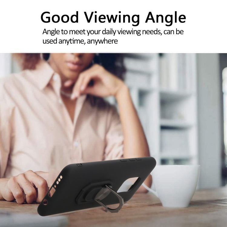 For Xiaomi Redmi 10X 5G / 10X Pro 5G Black Armor PC + TPU Shockproof Protective Case with Ring Holder(Black Red)