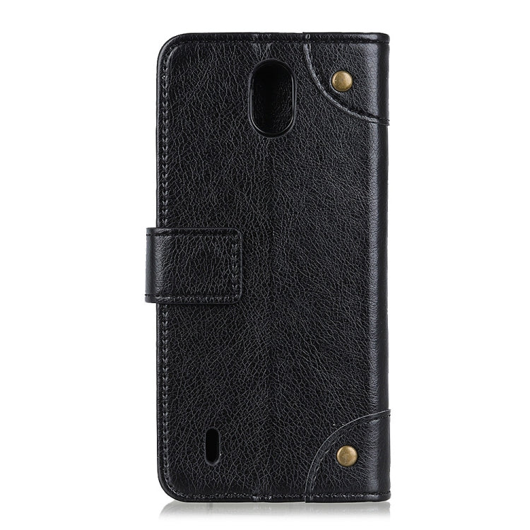 For Nokia C2 Copper Buckle Nappa Texture Horizontal Flip Leather Case with Holder & Card Slots & Wallet