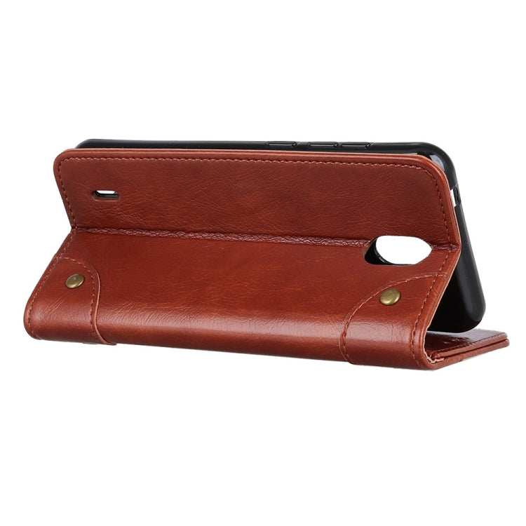 For Nokia C2 Copper Buckle Nappa Texture Horizontal Flip Leather Case with Holder & Card Slots & Wallet
