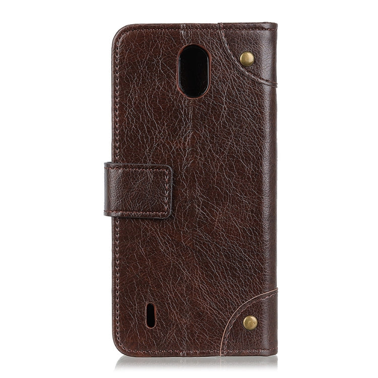 For Nokia C2 Copper Buckle Nappa Texture Horizontal Flip Leather Case with Holder & Card Slots & Wallet