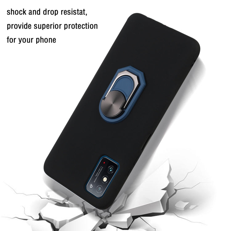 For Huawei Honor X10 Max 5G Black Armor PC + TPU Shockproof Protective Case with Ring Holder