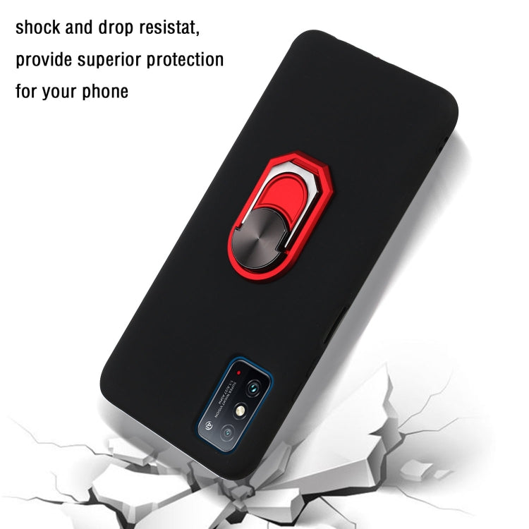 For Huawei Honor X10 Max 5G Black Armor PC + TPU Shockproof Protective Case with Ring Holder