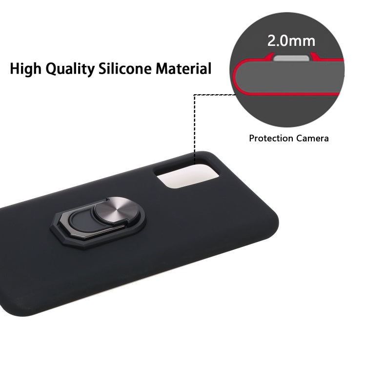 For Huawei Honor X10 Max 5G Black Armor PC + TPU Shockproof Protective Case with Ring Holder