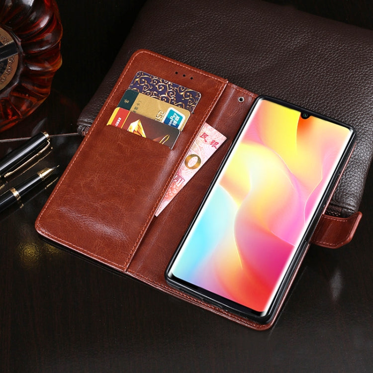 For Xiaomi Mi Note 10 Lite idewei Crazy Horse Texture Horizontal Flip Leather Case with Holder & Card Slots & Wallet