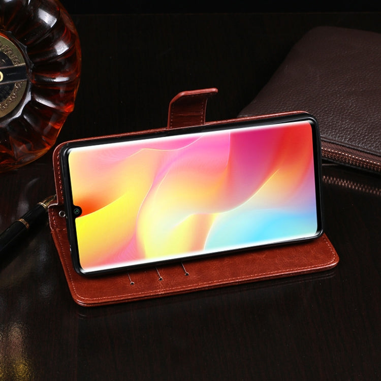 For Xiaomi Mi Note 10 Lite idewei Crazy Horse Texture Horizontal Flip Leather Case with Holder & Card Slots & Wallet