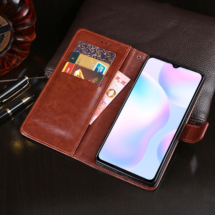 For Xiaomi Redmi 9A idewei Crazy Horse Texture Horizontal Flip Leather Case with Holder & Card Slots & Wallet