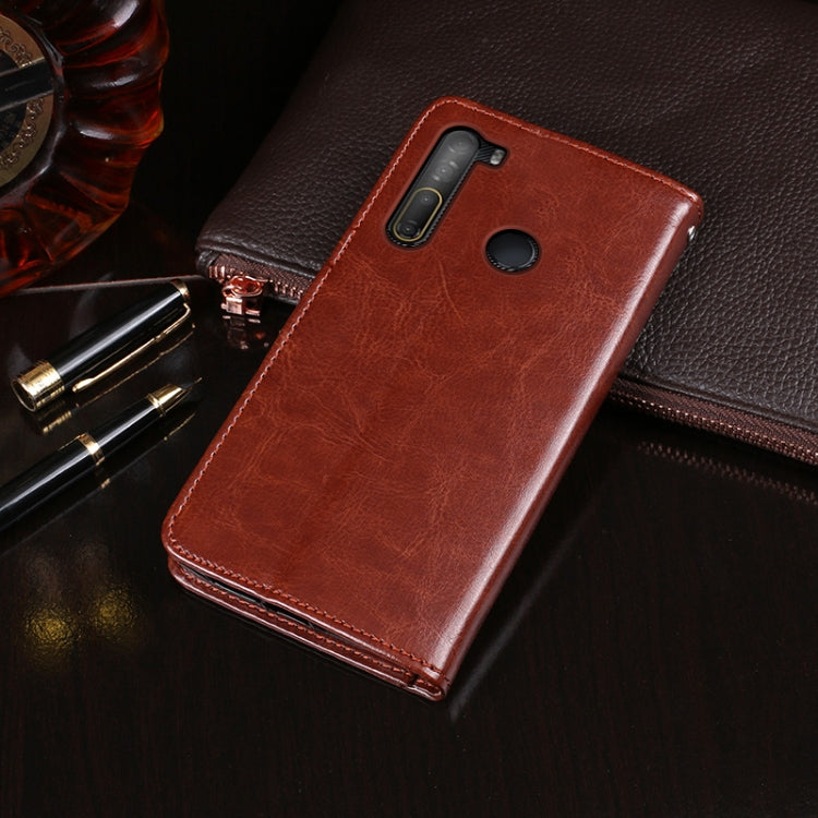 For HTC Desire 20 Pro idewei Crazy Horse Texture Horizontal Flip Leather Case with Holder & Card Slots & Wallet