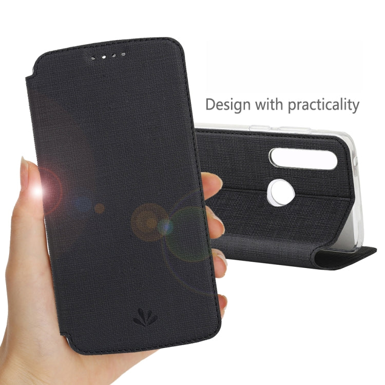 For Motorola Moto G Power ViLi Magnetic Suction Shockproof TPU + PU Horizontal Flip Protective Case with Card Slot & Holder