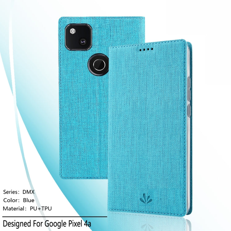 For Google Pixel 4a ViLi Magnetic Suction Shockproof TPU + PU Horizontal Flip Protective Case with Card Slot & Holder