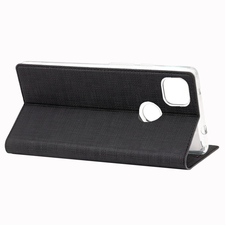 For Google Pixel 4a ViLi Magnetic Suction Shockproof TPU + PU Horizontal Flip Protective Case with Card Slot & Holder