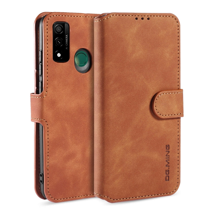 For Huawei P Smart 2020 DG.MING Retro Oil Side Horizontal Flip Case