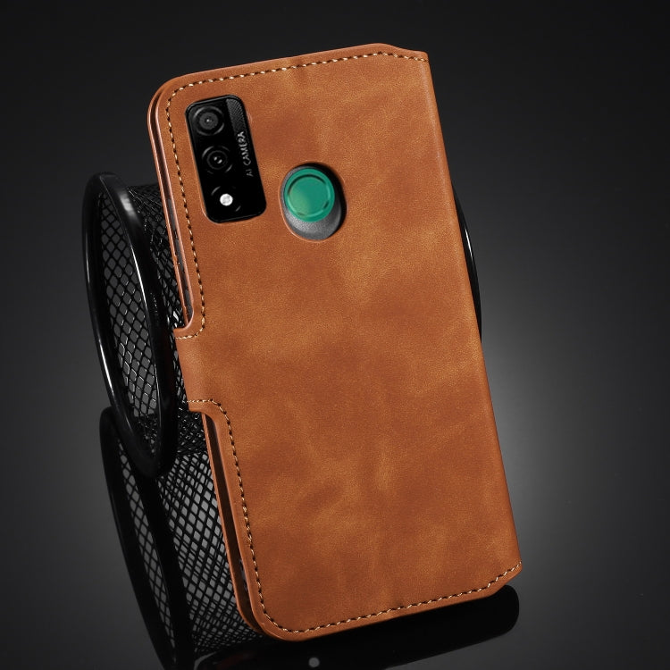 For Huawei P Smart 2020 DG.MING Retro Oil Side Horizontal Flip Case