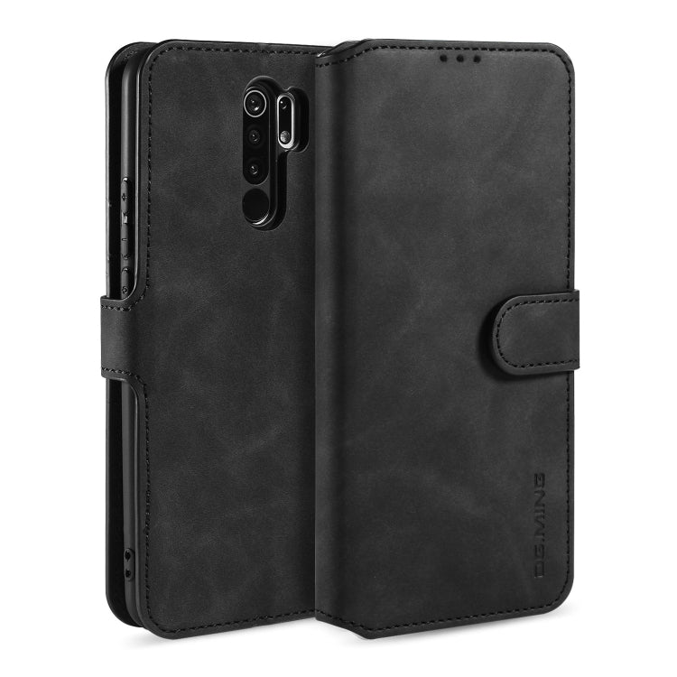 For Xiaomi Redmi 9 DG.MING Retro Oil Side Horizontal Flip Case